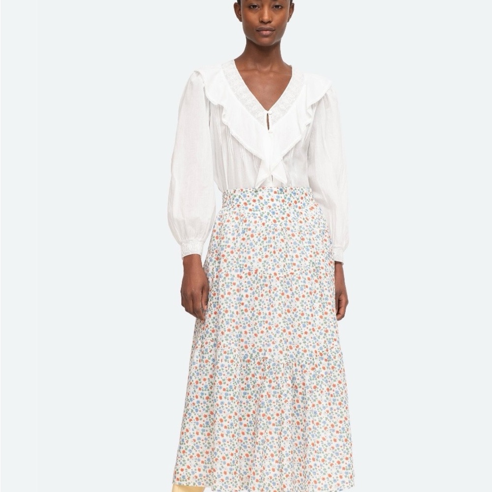 Sea New York Bubbie Ditsy Print Floral Maxi Skirt and Top Separates